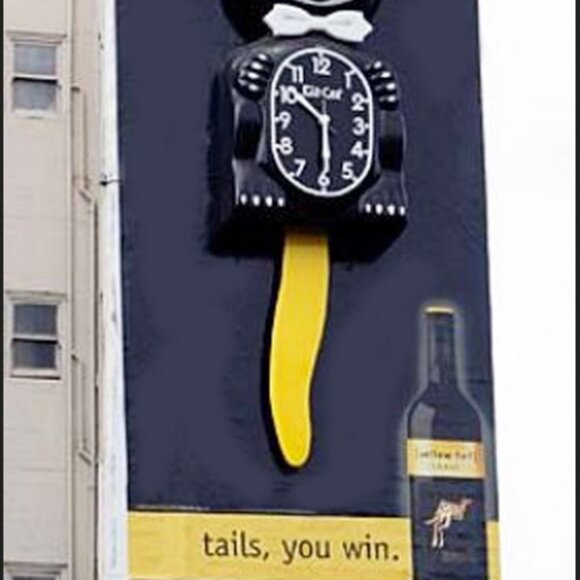 yellow tail Kit-Cat Klock Limited Release clock RARE & RETIRED - Picture 8 of 8